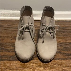 Cole Haan grey suede booties
